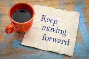 Keep,Moving,Forward,Reminder,Or,Advice, ,Handwriting,On,A
